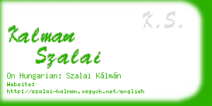 kalman szalai business card