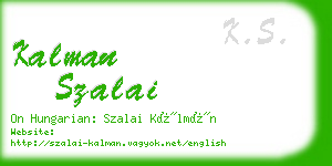 kalman szalai business card